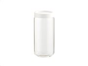 Γυάλινο Βάζο Αποθήκευσης  με Πλαστικό Καπάκι Ασφαλείας σε Λευκό χρώμα , 1000ml, Ocean 2536G9701 W