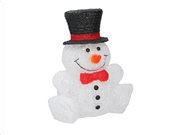 Christmas Gifts Χριστουγεννιάτικος Ακρυλικός Χιονάνθρωπος 3D με 30 λαμπάκια Led, 24x18.5x31.5, 04532
