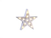Aria Trade Διακοσμητικό Αστέρι με 11 Led Λαμπάκια και Λευκό Φωτισμό 27x4.5x27cm 76809