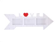Arti Casa Πλαστική Κορνίζα Led με θέμα 'Love' και 3 θέσεις 2.4x24x70.5 cm, σε Λευκό χρώμα