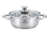 Blaumann BL-3311 26cm ρηχή κατσαρόλα,Χρώμα Inox, Σειρά Satin Gourmet