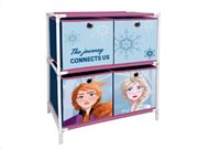 Παιδική ραφιέρα με 4 κουτιά αποθήκευσης με θέμα Frozen,  53x30x60 cm