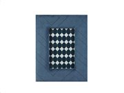 Aria Trade Ξύλινη Παραλληλόγραμμη κορνίζα με βελούδινη επιφάνεια σε 3 χρώματα, 18x23x1.5 cm Μπλε
