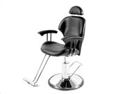 Επαγγελματική Καρέκλα Πολυθρόνα Κουρείου με Στήριγμα Κεφαλής σε μαύρο χρώμα