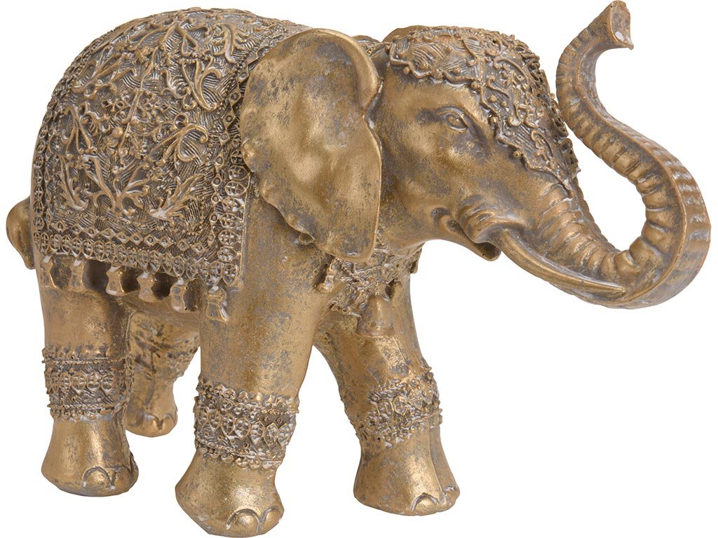 Διακοσμητική Φιγούρα Ελέφαντας σε χρυσό χρώμα, 12x18 cm