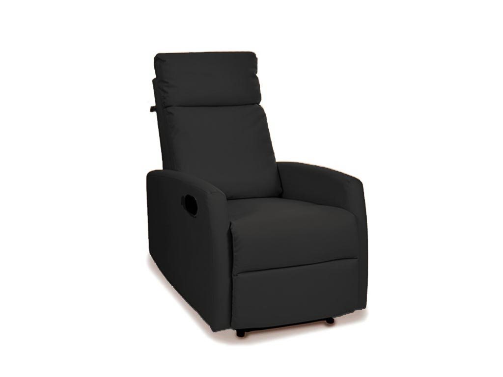 Aria Trade Πολυθρόνα Relax Υφασμάτινη Μαύρη 94x64x100cm