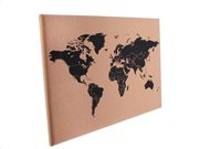Aria Trade Πίνακας Ανακοινώσεων με Στάμπα Παγκόσμιο Χάρτη, 60x40 cm