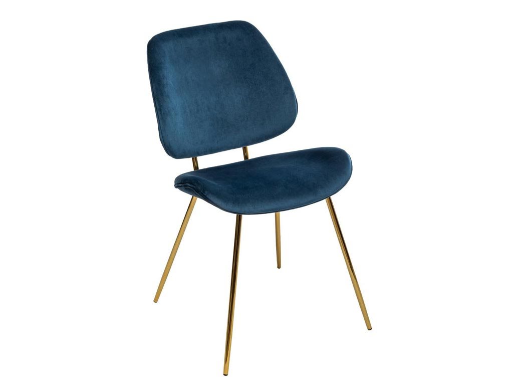 Πολυθρόνα καρέκλα σαλονιού με μεταλλική βάση και σουέτ ύφασμα 47x54.5x82.5cm