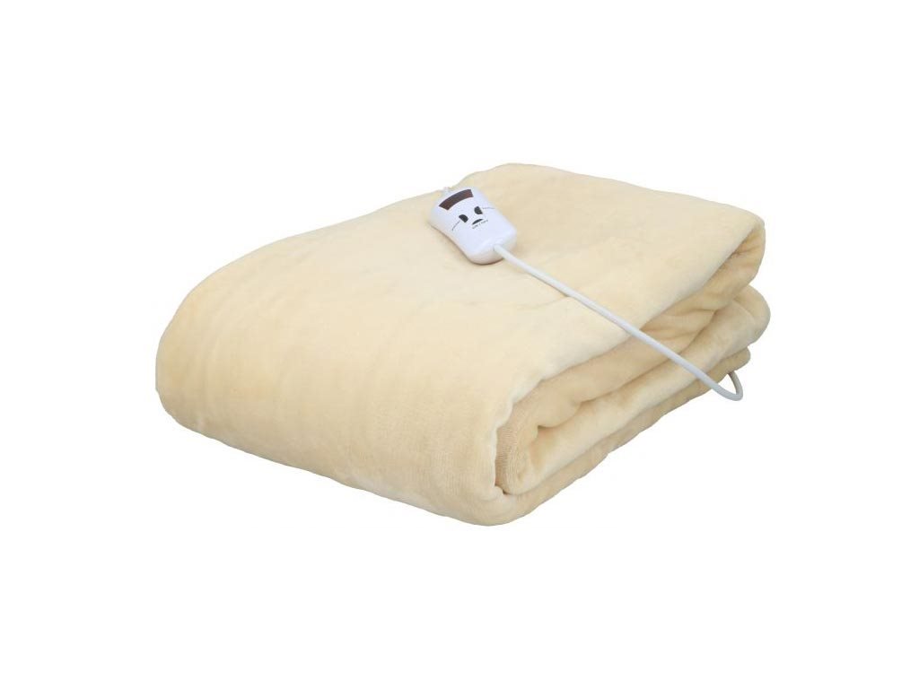 Ηλεκτρική κουβέρτα μονή για σκέπασμα, 180W, με χειριστήριο σε μπεζ χρώμα, 180x130 cm