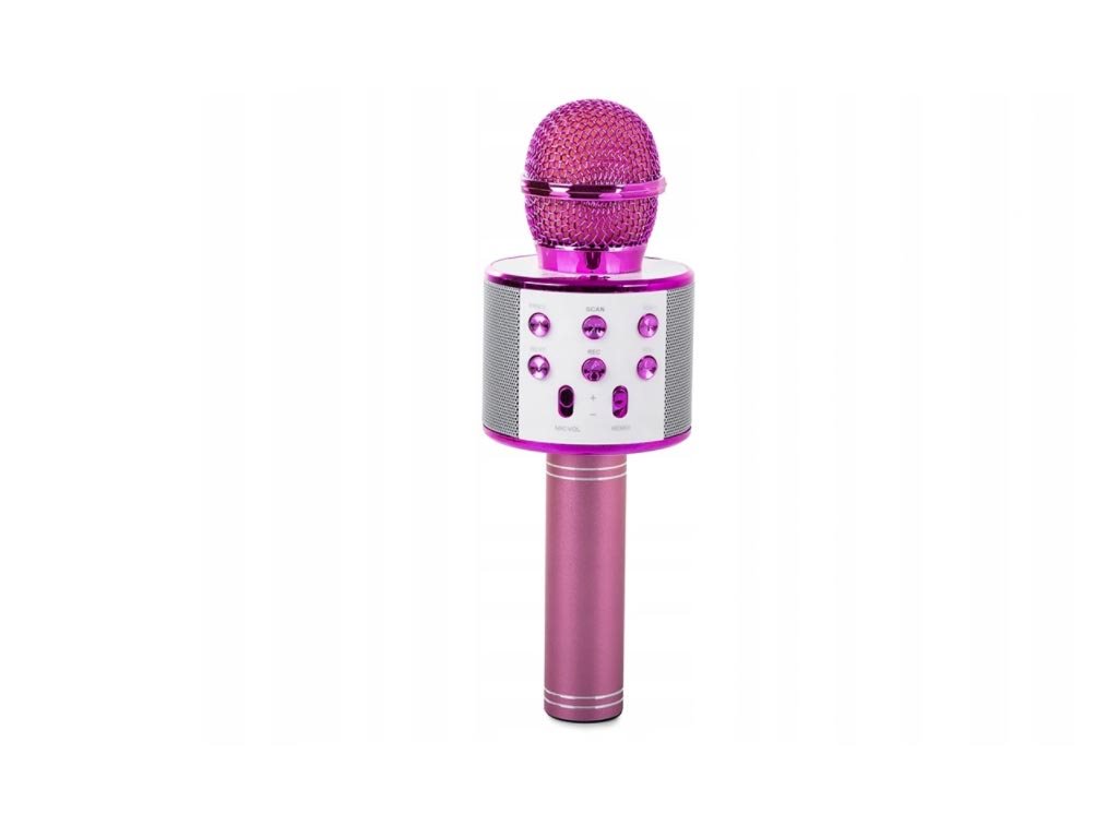 Ασύρματο Bluetooth μικρόφωνο με ενσωματωμένο ηχείο και Καραόκε, Karaoke Ροζ
