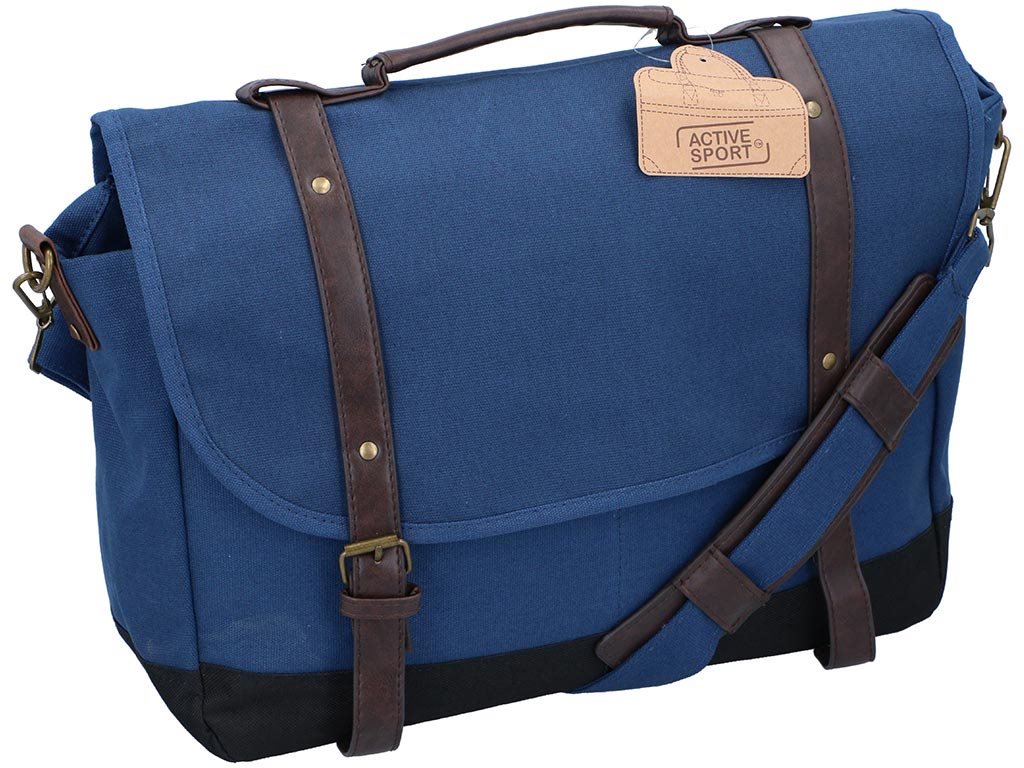 Τσάντα Ώμου κατάλληλη για Laptop με ιμάντα ώμου, 40x30x13 cm, Laptop bag Μπλε