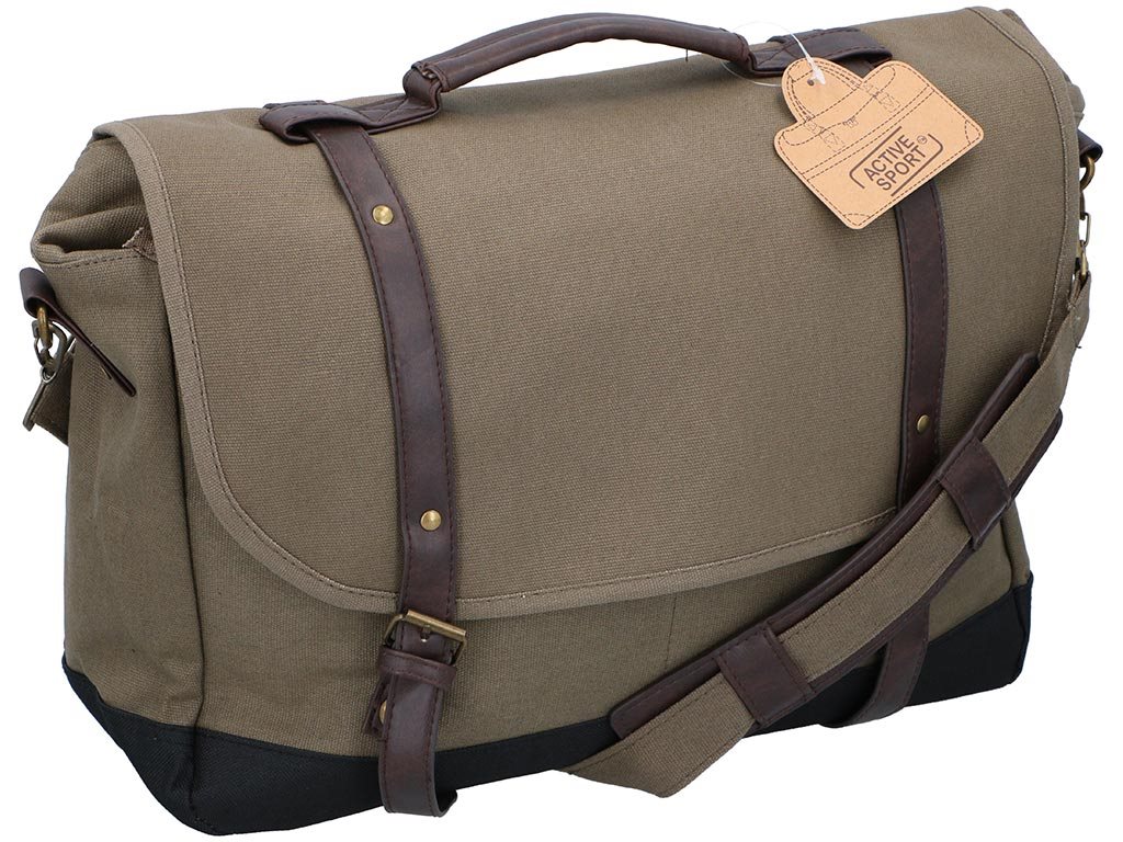 Τσάντα Ώμου κατάλληλη για Laptop με ιμάντα ώμου, 40x30x13 cm, Laptop bag Καφέ