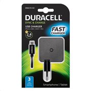 Duracell Φορτιστής Ταξιδιού με Έξοδο USB 2.4Α & Καλώδιο Micro USB 1m Μαύρο