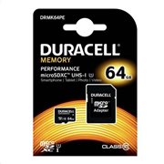 Κάρτα μνήμης Micro SDHC C10 UHS-I U1 Performance Duracell 80MB/s 64Gb + 1ADP