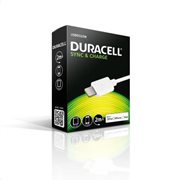 Duracell Καλώδιο Σύνδεσης USB 2.0 USB A to MFI Lightning 2m Λευκό