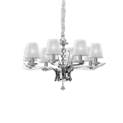 Ideal Lux Κρεμαστό Φωτιστικό Οροφής Πολύφωτο PEGASO SP8 BIANCO 059242
