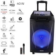 Akai ABTS-AW12 Ηχείο karaoke με Bluetooth, LED, ασύρματο μικρόφωνο – 40 W RMS