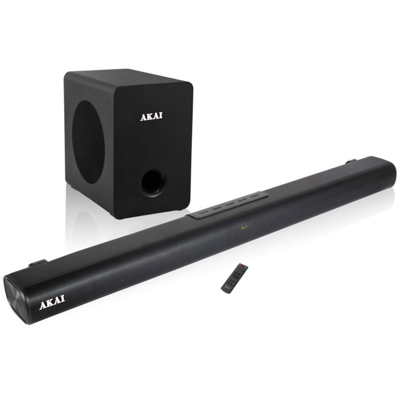 Akai ASB-7WSW Ασύρ. Soundbar και Subwoofer με BT, USB, Aux-In, οπτική ίνα, HDMI & ραδιόφωνο–120W RMS