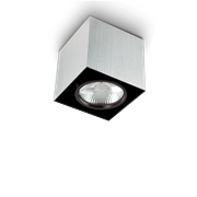 Ideal Lux Φωτιστικό οροφής - Πλαφονιέρα - Σποτ Μονόφωτο MOOD PL1 BIG SQUARE ALLUMINIO 140957