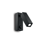 Ideal Lux Φωτιστικό Τοίχου - Απλίκα Μονόφωτο PAGE AP1 SQUARE NERO 142241