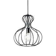 Ideal Lux Κρεμαστό Φωτιστικό Οροφής Μονόφωτο AMPOLLA-1 SP1 NERO 148502