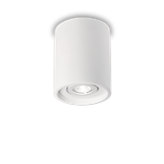 Ideal Lux Φωτιστικό οροφής - Πλαφονιέρα - Σποτ Μονόφωτο OAK PL1 ROUND BIANCO 150420