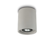 Ideal Lux Φωτιστικό οροφής - Πλαφονιέρα - Σποτ Μονόφωτο OAK PL1 ROUND CEMENTO 150437