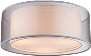 Globo Lighting Theo Πλαφονιέρα Οροφής Ασημί από Γυαλί 15190D Νίκελ Ματ τρίφωτο 3xE14