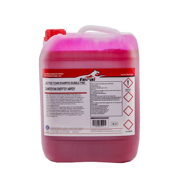Feral Σαμπουάν Ενεργού Αφρού 10Lt Bubble Pink Επαγγελματικό