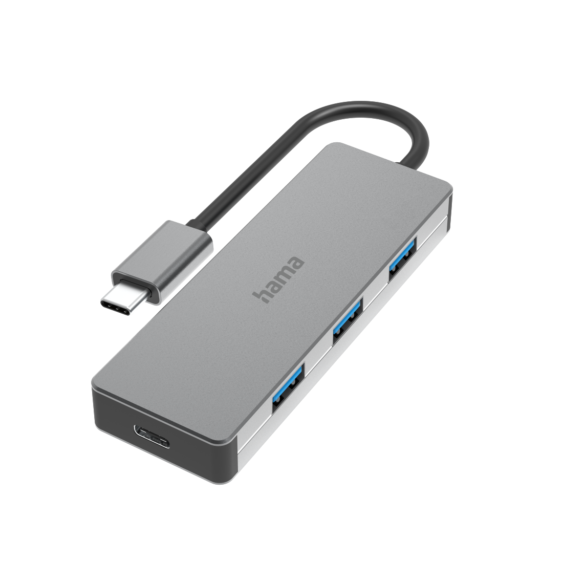Hama USB-C Hub, 4 Ports, USB 3.2 Gen 2, 10 Gbit/s, alu