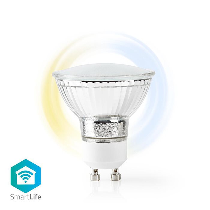 NEDIS Wi-Fi έξυπνη λάμπα LED, GU10, 5W, 330lm. NEDIS WIFILW10CRGU10