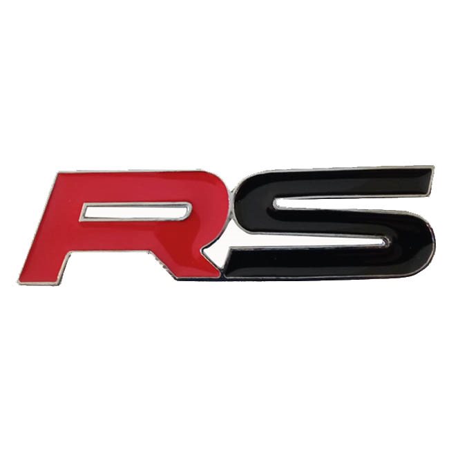 Auto Gs Αυτοκόλλητο Σήμα "RS" Μαύρο - Κόκκινο 10cm 1 Τεμάχιο