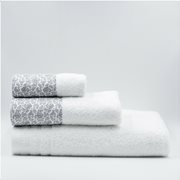 White Fabric Πετσέτα Paisley Άσπρη Μπάνιου