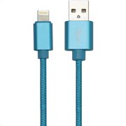 Simply Καλώδιο Data USB to Lightning USB 1,5m Πλεκτό Μπλε