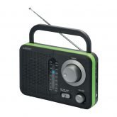 Audioline φορητό ραδιόφωνο TR-412 μπαταρίας-ρεύματος Μαύρο-Πράσινο