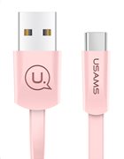 USAMS Καλώδιο USB σε Type-C US-SJ200 1.2m ροζ