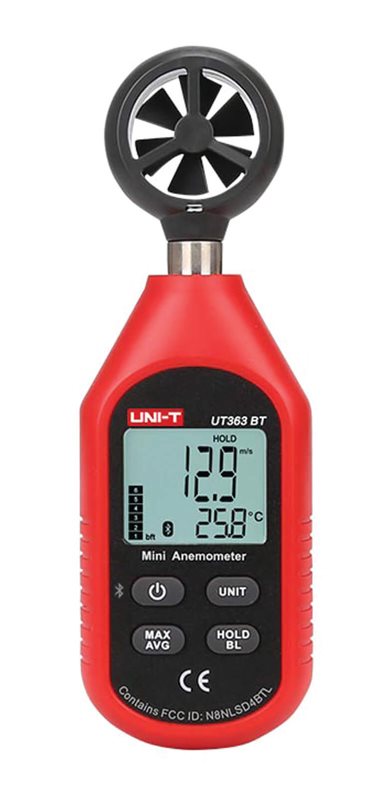 UNI-T ψηφιακό ανεμόμετρο UT363BT 0-30m/s Bluetooth