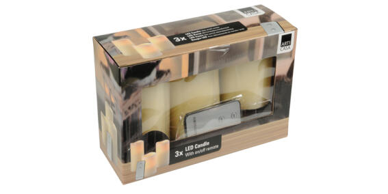 Arti casa LED Κεριά Σετ 3τμχ με Τηλεχειριστήριο, 99715