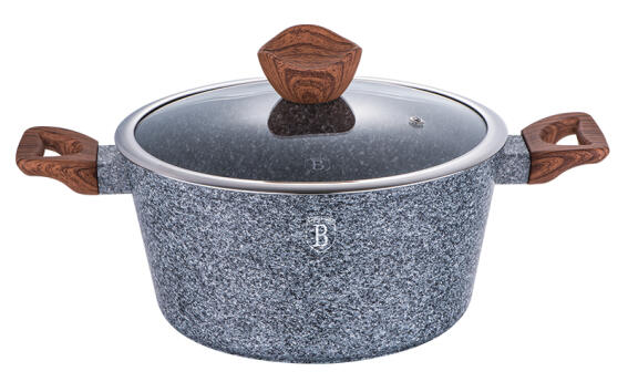 Berlinger Haus BH-1197 Αντικολλητική Κατσαρόλα 24 cm με Τριπλή Μαρμάρινη Επίστρωση