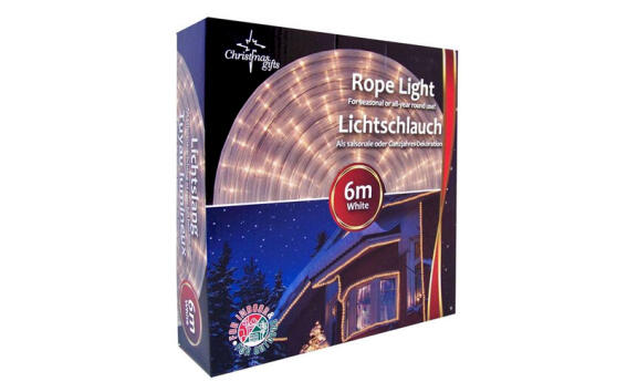 Christmas Gifts 49172 Φωτοσωλήνας Στρογγυλός 24 LED ανά 1m 230V 64W με Λευκό χρώμα Εξωτερικού χώρου
