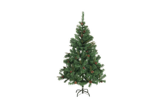 Τεχνητό Χριστουγεννιάτικο Δέντρο τύπου Έλατο με Κουκουνάρια ύψους 150cm με Μεταλλική βάση