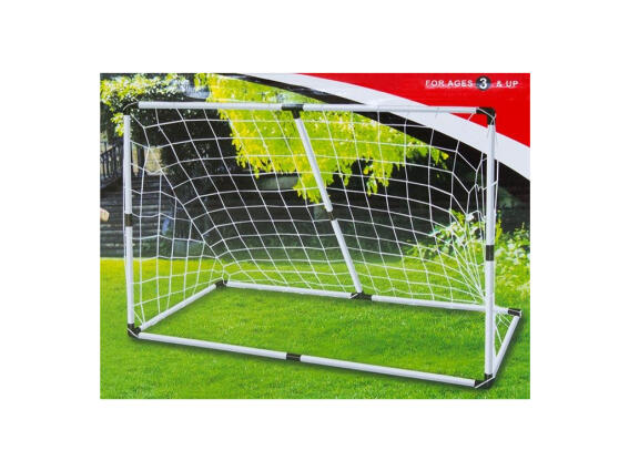 Aria Trade Σετ Ποδοσφαίρου με Πτυσσόμενο Τέρμα, Μπάλα και Τρόμπα 156x70x107cm
