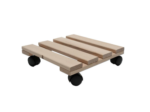 Kynast Τετράγωνη Ξύλινη Βάση 30x30cm για Γλάστρες και Αντικείμενα με Ροδάκια, 74-18300