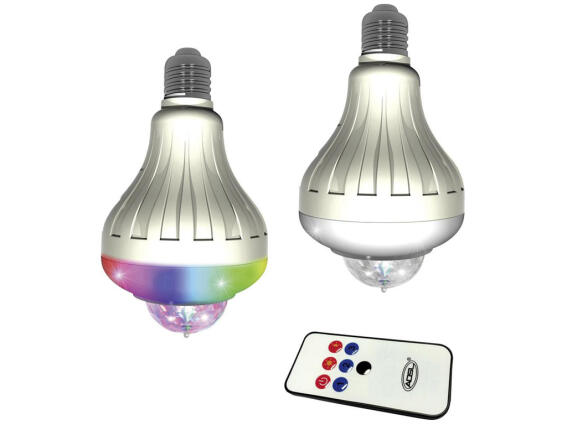 Party Fun Lights Περιστρεφόμενη Λάμπα E27 8W 9 LED Disco με τηλεχειριστήριο, 86666