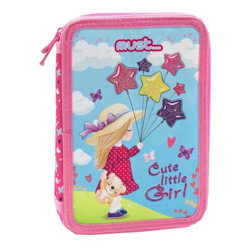 Must Balloon Girl Σχολική Κασετίνα Γεμάτη με 2 Θήκες