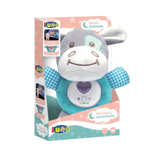 Λούτρινο Μουσικό Αγελάδα Luna Toys με φως 15x10x23εκ.