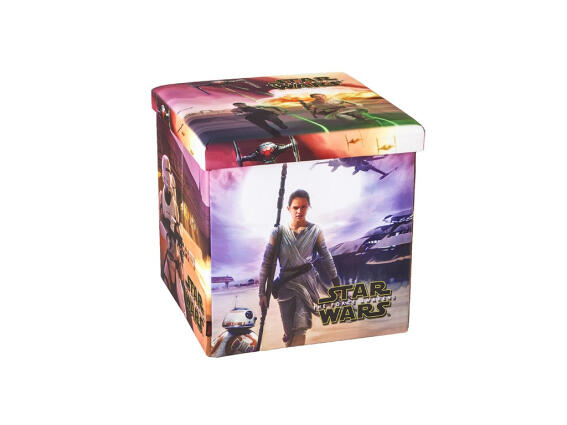 Homa Σκαμπό Πτυσσόμενο Τετράγωνο με Αποθηκευτικό Χώρο 38cm με θέμα Star Wars 3, Ottoman 109042