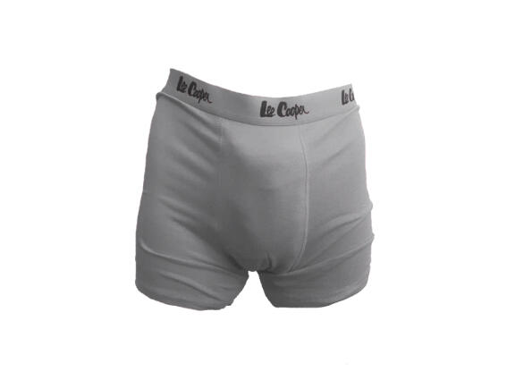 Lee Cooper Ανδρικό Μποξεράκι Boxer 955 με Λάστιχο σε Γκρι χρώμα με Μαύρο Λογότυπο, 86811 Small