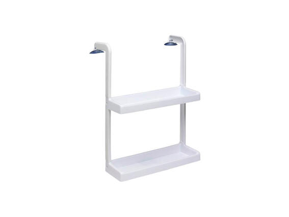 Κρεμαστή Ραφιέρα 48x13x34cm με 2 ράφια αποθήκευσης σε λευκό χρώμα, 99483