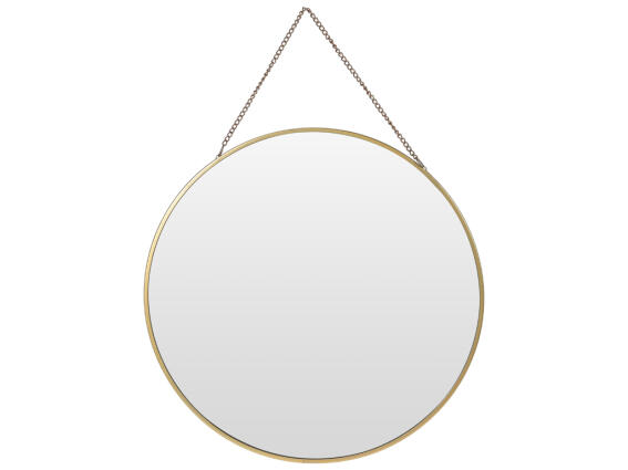 Διακοσμητικός Επιτοίχιος Στρογγυλός Καθρέφτης με Μεταλλική Αλυσίδα, 29cm, C37008250